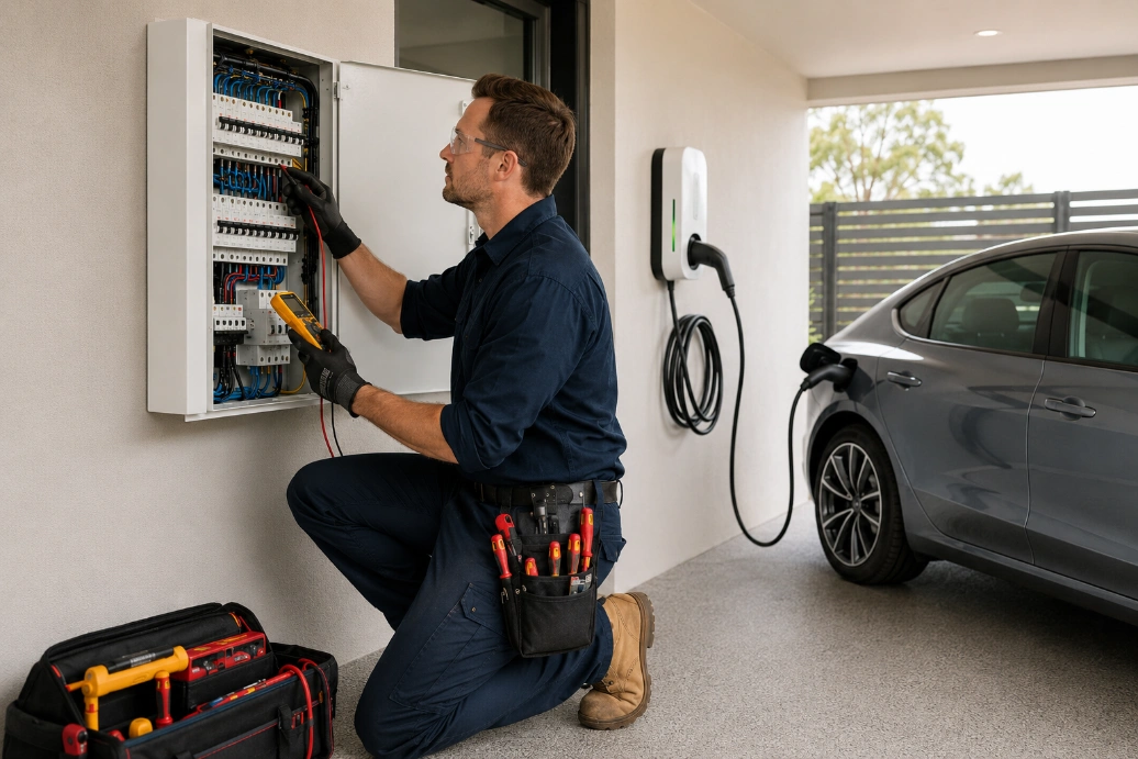 EV charger install needing a switchboard check in Templestowe