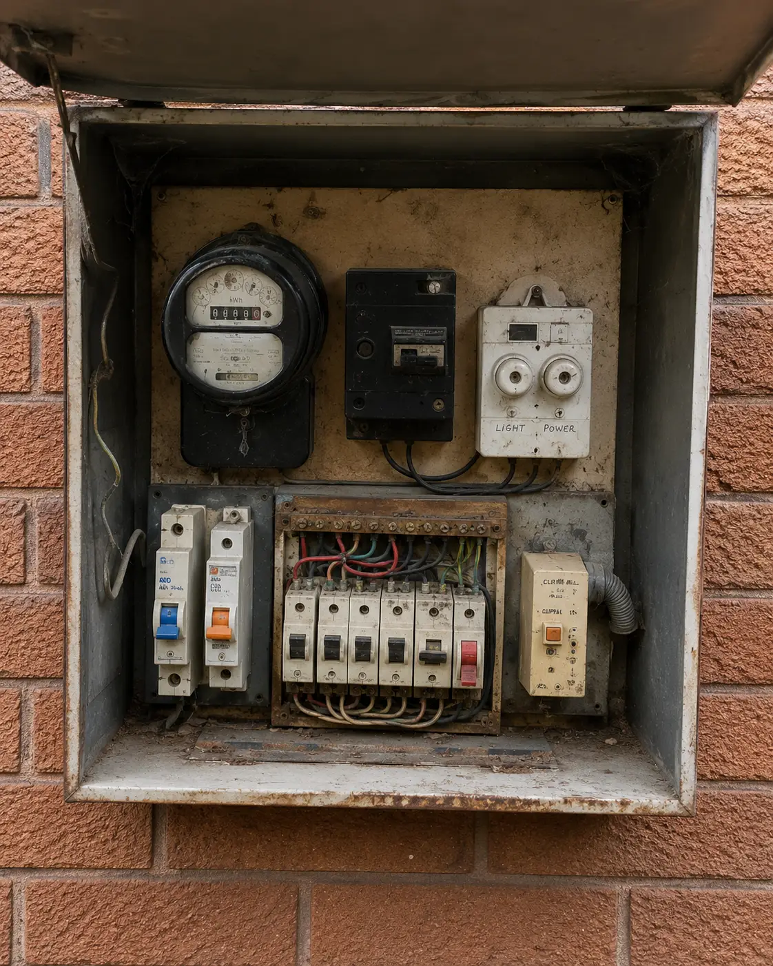 Dangers of an old switchboard, outdated fuse box in Melbourne home